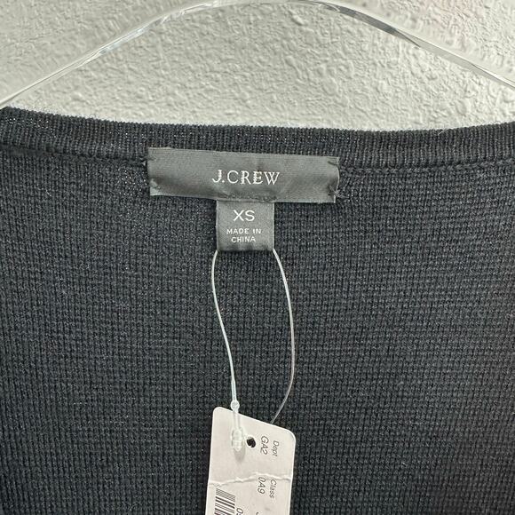 J. Crew Juliette Collarless Sweater Blazer Women XS Black Career Office Capsule - Picture 5 of 8